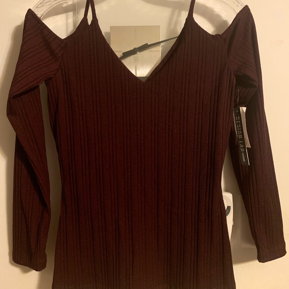 Knit to, burgundy